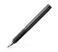 FABER-CASTELL 148822 - Pluma estilográfica Basic Black Carbon, plumín EF, negro, 1 unidad