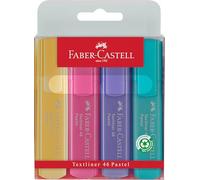Faber-Castell Estuche Marcadores Fluorescentes Textliner 46 – 4 tonos pastel, colores surtidos