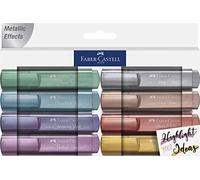 Faber-Castell 154625 - Pack 8 Textliner 46 Metálicos - Presentación Creative Studio