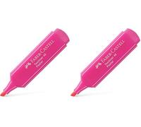 Faber-Castell 154654 - Caja con 10 Marcadores Fluorescentes - Tonos Pastel - Textliner 46 - Rosa Pastel (Paquete de 2)