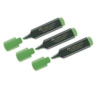 Faber Castell 154863 - Lote de 3 marcadores señalizadores Fluorescentes Textliner 48 Verdes