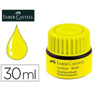 Faber Castell 1549 Bote Tinta Rotulador Textliner Recambio Recarga Amarillo Superfluorescente Base Agua 30 ml