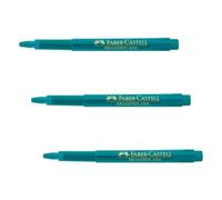 Faber-Castell 155456 - Fineliner Broadpen 1554, 0,8 mm, turquesa, 1 pieza (Paquete de 3)