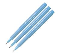 Faber-Castell 155458 - Rotulador Broadpen color azul pastel (Paquete de 3)