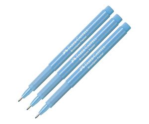 Faber-Castell 155458 - Rotulador Broadpen color azul pastel (Paquete de 3)