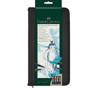 Faber-Castell 160301 Albrecht Dürer - Estuche con Cremallera de 30 Marcadores Acuarelables - Doble Punta para Artistas - 4 PITT® Artist Pen - 1 Pincel con Depósito - 1 Lápiz Castell 9000