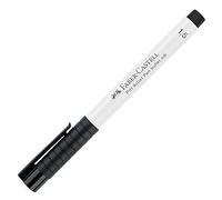 Faber-Castell 167893 Pluma estilográfica Pitt Artist Pen con punta de 1,5 mm, blanco (paquete de 4)