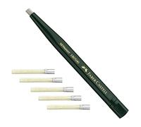 Faber-Castell Pasador giratorio con borrador de cristal 180300 color verde + 5 minas 180600