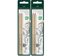 Faber-Castell 185698 - Blister lápices goma para borrar, con precisión (Paquete de 2)