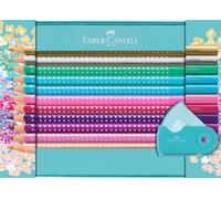 Faber-Castell 201641 - Estuche de 20 Lápices de Colores Sparkle y 1 Afilalápices