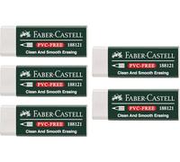 FABER-CASTELL - Gomas de borrar sin PVC blancas, 5 unidades