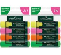 Faber-Castell 254844 - Pack de 4 Subrayadores Textliner 48 - Surtido (Paquete de 2)
