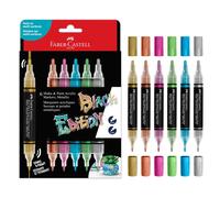 FABER-CASTELL 285517 - Marcador acrílico Shake & Paint Black Edition, 6 rotulado