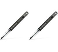 Faber-Castell 348502 - Bolígrafo de tinta Free Ink negro, punta de 0,2 mm, bolígrafo de tinta resistente a la falsificación (Paquete de 2)