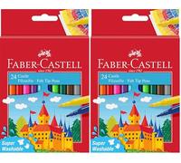 Faber-Castell 554202 - Estuche cartón con 24 rotuladores escolares (Paquete de 2)
