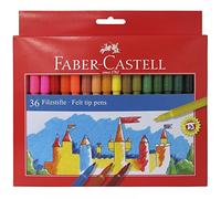 Faber-Castell 554236 - Estuche de cartón con 36 rotuladores escolares, punta de fibra, multicolor