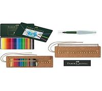 Faber Castell A.Dürer Lápices de acuarela, 36 unidades, estuche de metal, pincel de agua y estuche enrollable