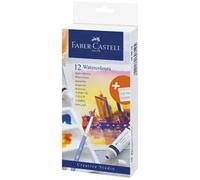 Faber-Castell Aquarellfarbe in Tube, 12er Kartonetui Intensive und Brillante Farben, Wieder anlösbar, 1 Stück (169612) Marca