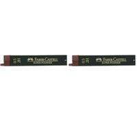 Faber Castell B-9065-2H - Blíster tubo de 12 minas, 0.5 mm 2H, color negro (Paquete de 2)