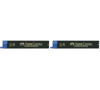 Faber Castell B-9067-2B - Blíster tubo de 12 minas, 0.7 mm 2B, color negro (Paquete de 2)