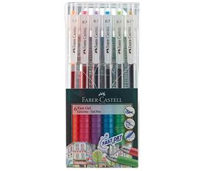 Faber-Castell Bolígrafo de gel Fast Gel 0.7 cartera de 6