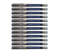 FABER-CASTELL - Bolígrafo de tinta Free Ink azul, 12 unidades | Rollerball apto para documentos con punta de 0,8 mm para una escritura fluida y tomar notas