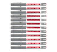 FABER-CASTELL - Bolígrafo de tinta Free Ink rojo, 12 unidades