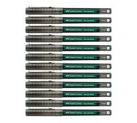 FABER-CASTELL - Bolígrafo de tinta Free Ink verde, 12 unidades