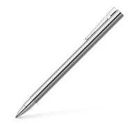 FABER-CASTELL - Bolígrafo de tinta Neo Slim, plateado brillante