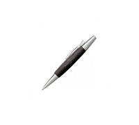 FABER-CASTELL - Bolígrafo e-motion Birnbaum negro, mina B | Cuerpo de madera de peral con recambio negro de gran capacidad y detalles metálicos cromados