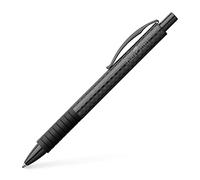Faber-Castell - Bolígrafo Essentio Carbon negro | Cuerpo de carbono con zona de agarre suave, recambio de gran capacidad B y clip metálico con resorte