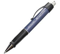 Faber-Castell Bolígrafo Grip Plus Ball Punta M Cuerpo azul metalizado Tinta azul