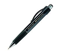 Faber-Castell Bolígrafo Grip Plus Ball – Punta M – Negro metalizado