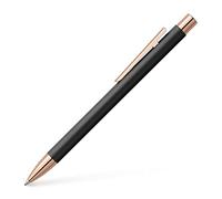 Faber-Castell – Bolígrafo Neo Slim 343320 – Metal, cuerpo negro con oro rosa