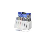FABER-CASTELL Bolígrafos Avori XB en expositor de 18 unidades colores surtidos