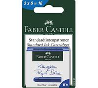 Faber-Castell Cartuchos de tinta estándar azul cobalto 3x6er