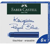 Faber-Castell Cartuchos de tinta 185506 – estándar, 6 unidades, azul