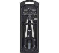 Faber-castell compas de ajuste rapido - articulaciones en ambos brazos - accesorios de recambio - adaptador universal