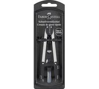 Faber-Castell Compás 32722-8 Ajuste rápido con adaptador rosa pastel
