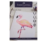 Faber-Castell Creative Studio - Bloc de pintura acrílica, A4, papel engomado sin ácidos, 240 g/m², 15 hojas para pintura acrílica, artes, manualidades, hogar y escuela