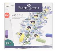 Faber-Castell Creative Studio - Pasteles suaves, edición especial RHS multicolor, juego de 48 medias barras, para arte, manualidades, dibujo, bocetos, hogar, escuela, universidad, colorear