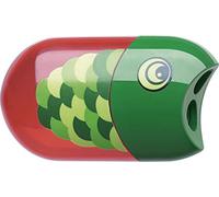 Faber-Castell Doble sacapuntas 183525 con forma de pez y goma de borrar