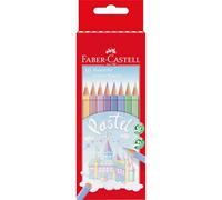 FABER-CASTELL - Estuche de lápices de colores en tonos pastel, 10 colores
