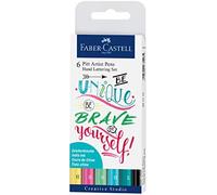 Faber-Castell Rotulador Pitt Artist Pen Lettering 267116 – Estuche de 6 colores