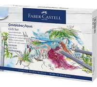 Faber-Castell FC114614AZ Goldfaber Aqua - Juego de 12 lápices de Colores para Acuarela (Incluye rotulador, lápiz, Bloc de Acuarelas, sacapuntas, Goma de borrar y Pincel de Acuarela)