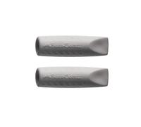 Faber-Castell Tapas de goma para lápices Grip 2001 – Lote 5 (3 plateados, 1 rojo, 1 azul)