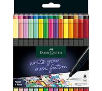 Faber-Castell Rotuladores 151630 – Punta fina 0,4 mm, Agarre ergonómico, Caja 30