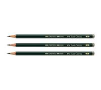 Faber-Castell - Lápiz de grafito 9000 2B - Mina resistente a la rotura - 12 unidades
