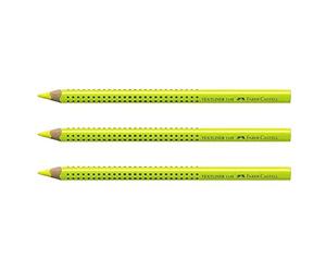 Faber-Castell - Juego de 3 lápices subrayadores «Textliner Dry 1148», color amarillo
