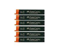 Faber-Castell - Juego de 6 cajas de 12 minas Super Polímero 9069 S-HB 1 mm